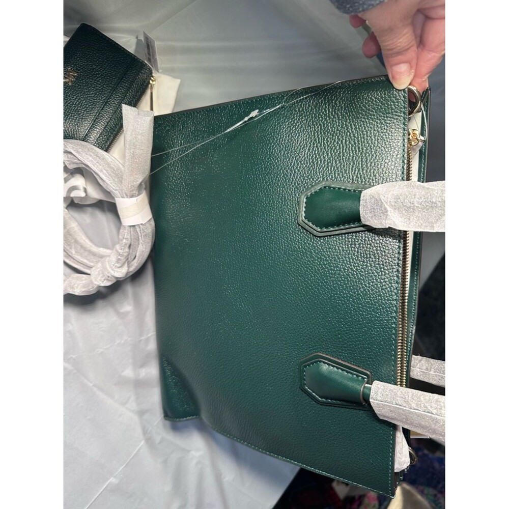 Green Leather Tote Bag - Women's Everyday Carry